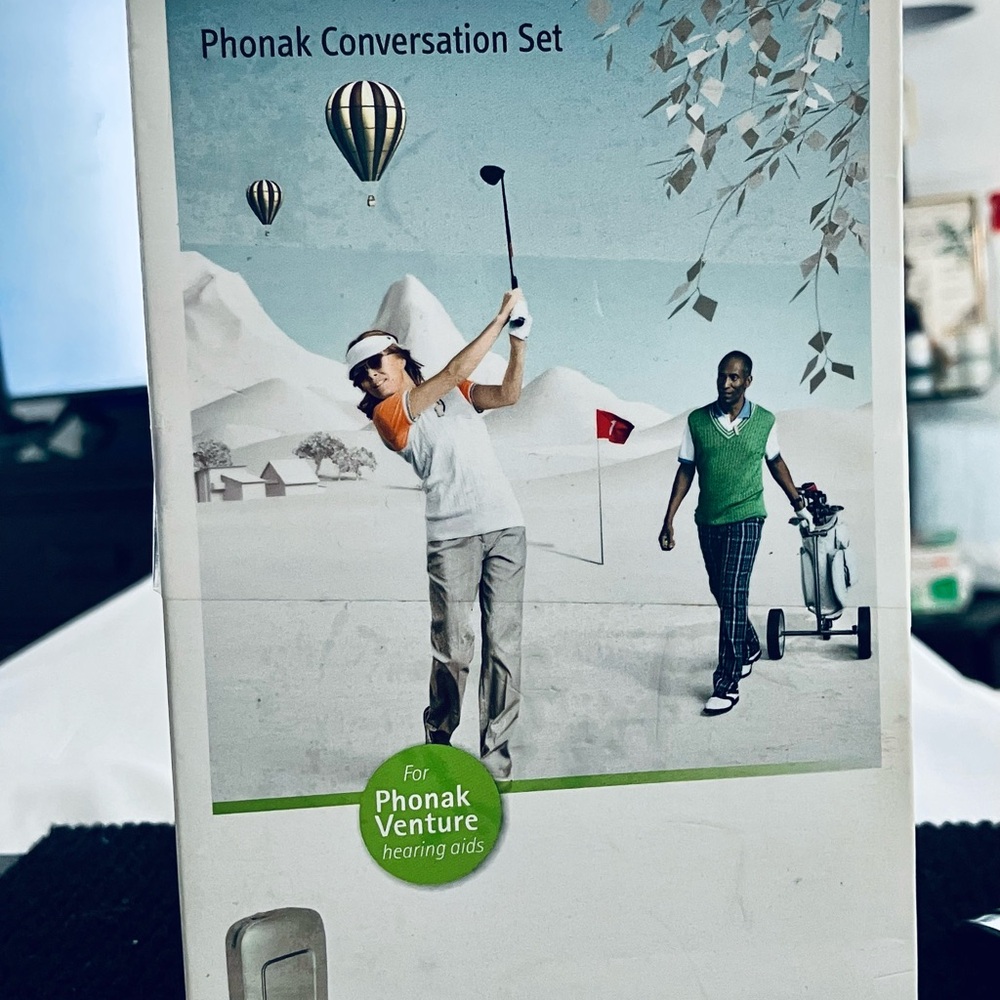 Phonak Combo Conversation Set  W/All Cables ComPilot Air II Remote Mic Open Box